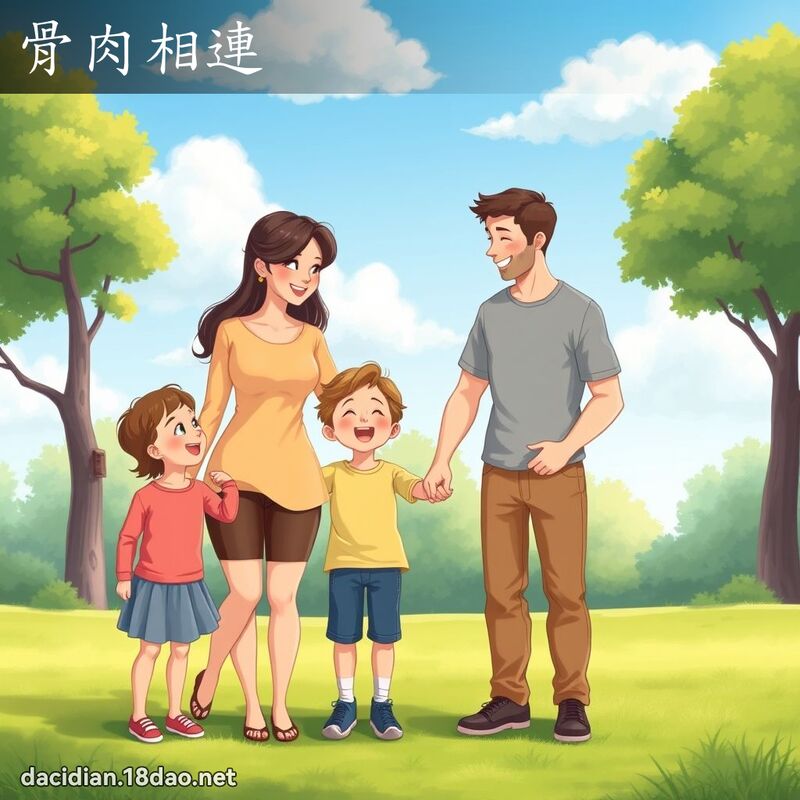 骨肉相连 - 国语大辞典配图