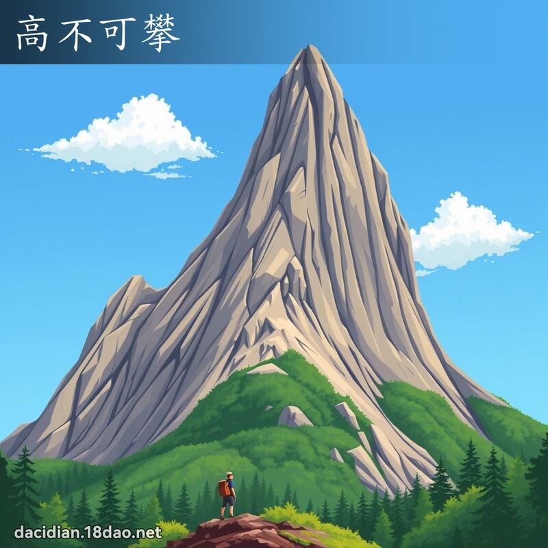 高不可攀 - 国语大辞典配图