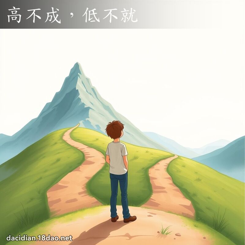 高不成，低不就 - 国语大辞典配图