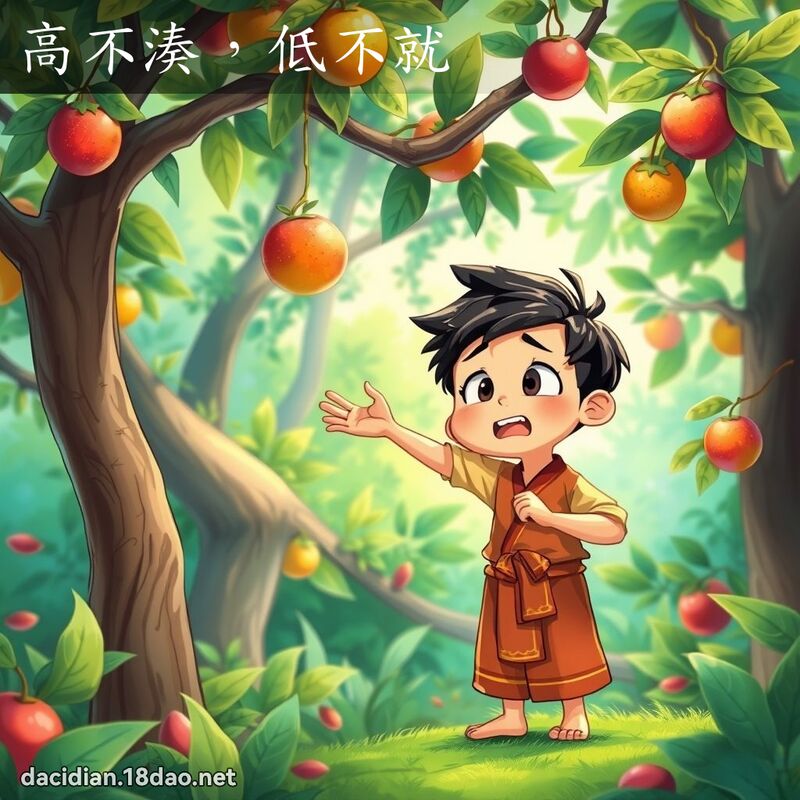 高不凑，低不就 - 国语大辞典配图