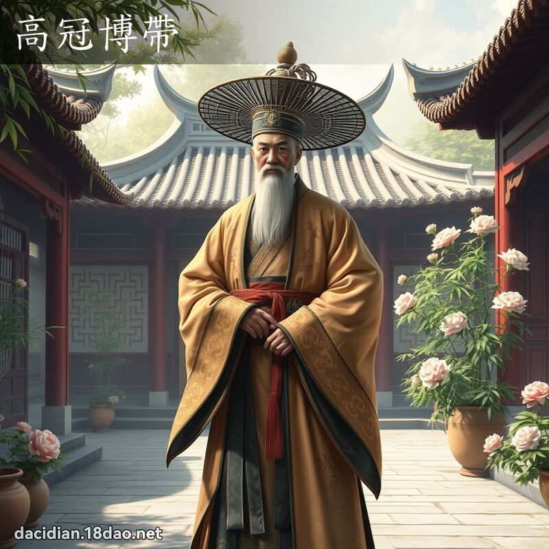 高冠博带 - 国语大辞典配图