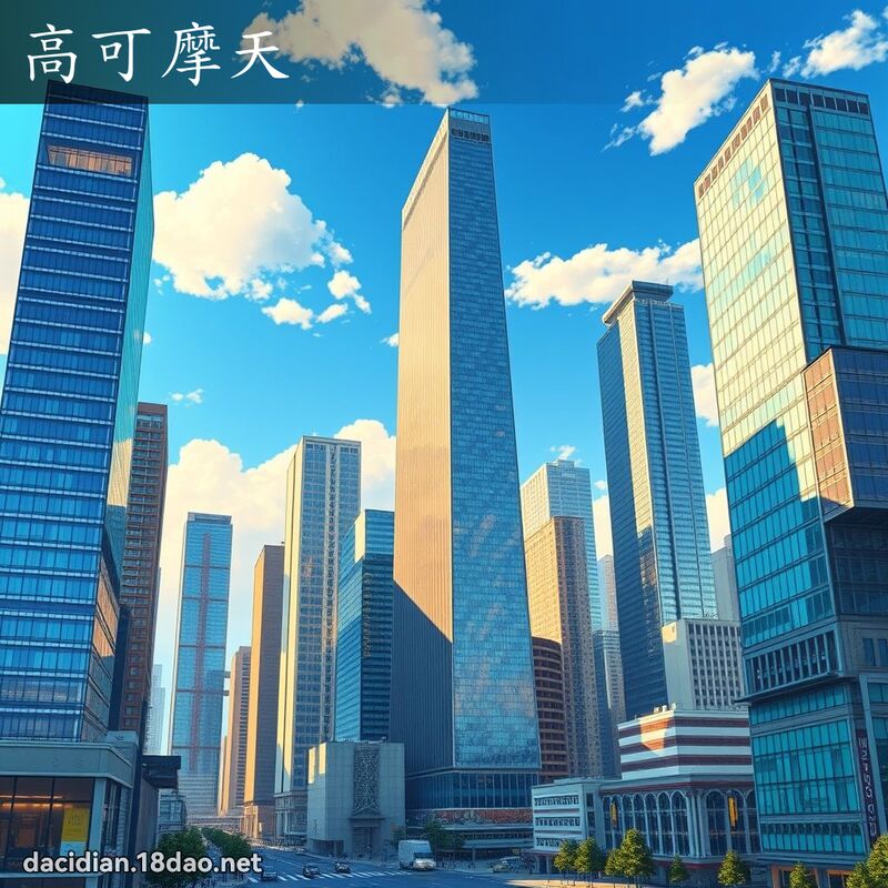 高可摩天 - 國語大辭典配圖