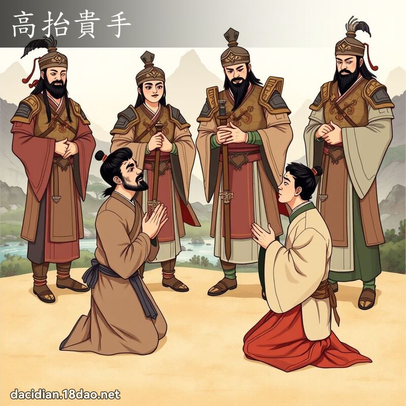 高抬贵手 - 国语大辞典配图