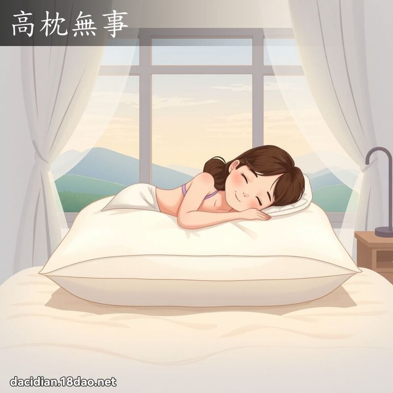 高枕无事 - 国语大辞典配图
