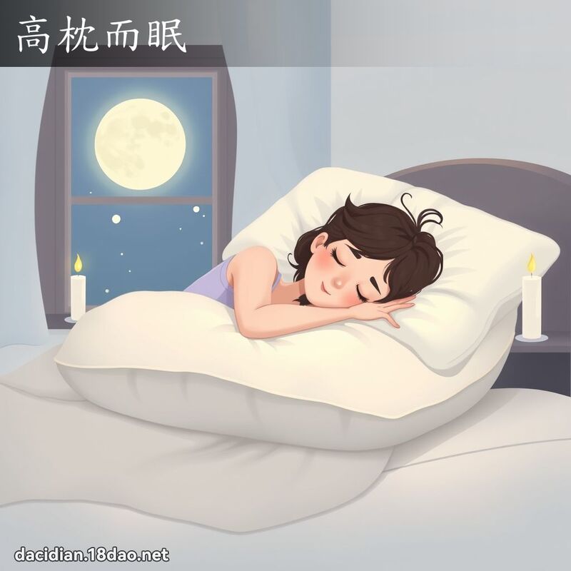 高枕而眠 - 国语大辞典配图