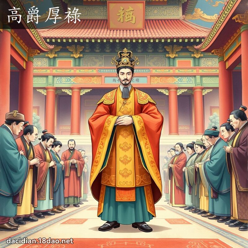 高爵厚祿 - 國語大辭典配圖