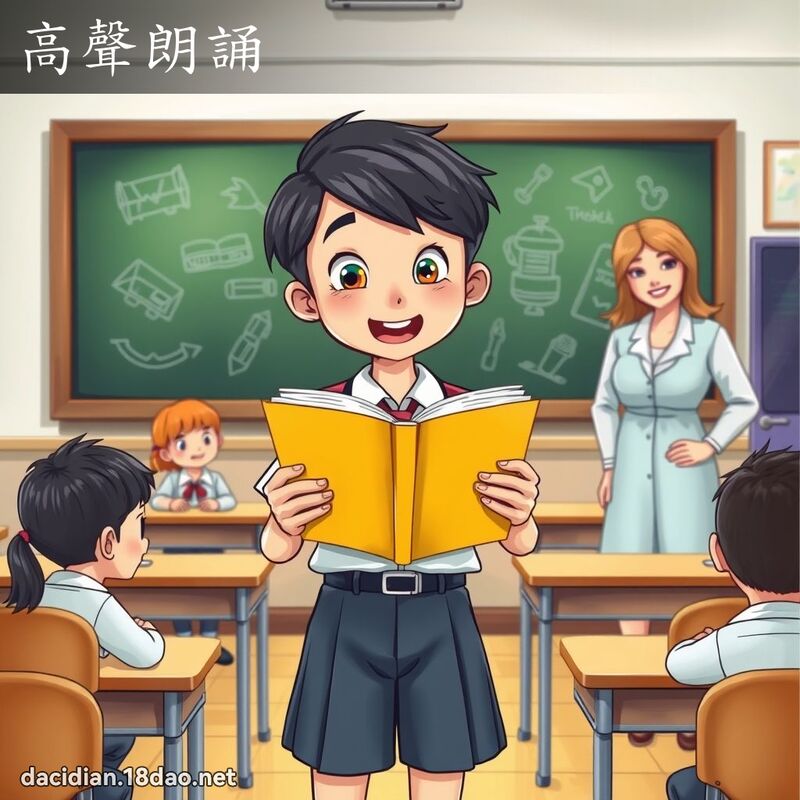 高聲朗誦 - 國語大辭典配圖
