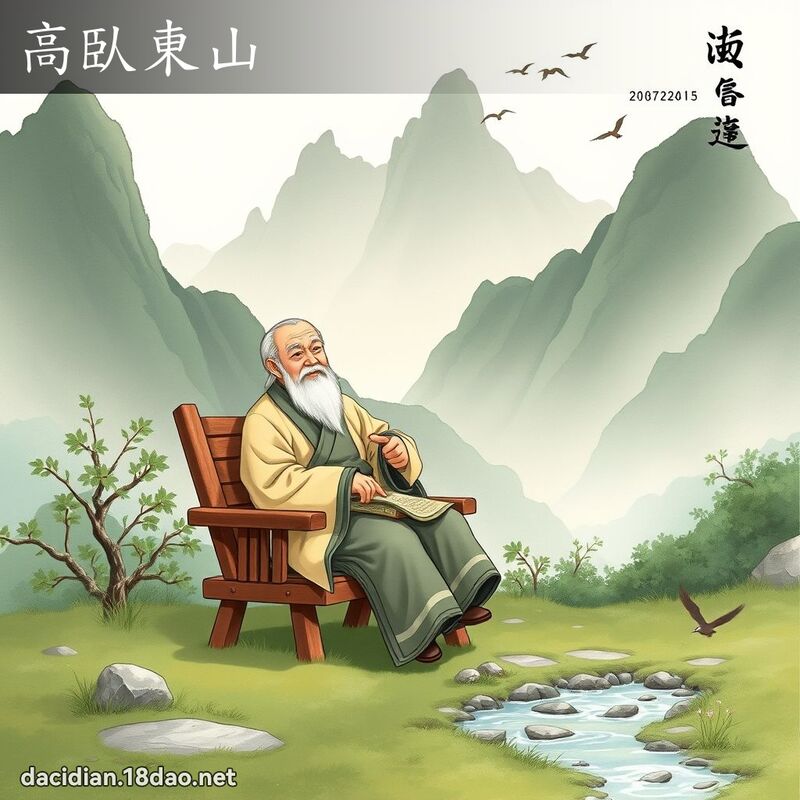 高臥東山 - 國語大辭典配圖