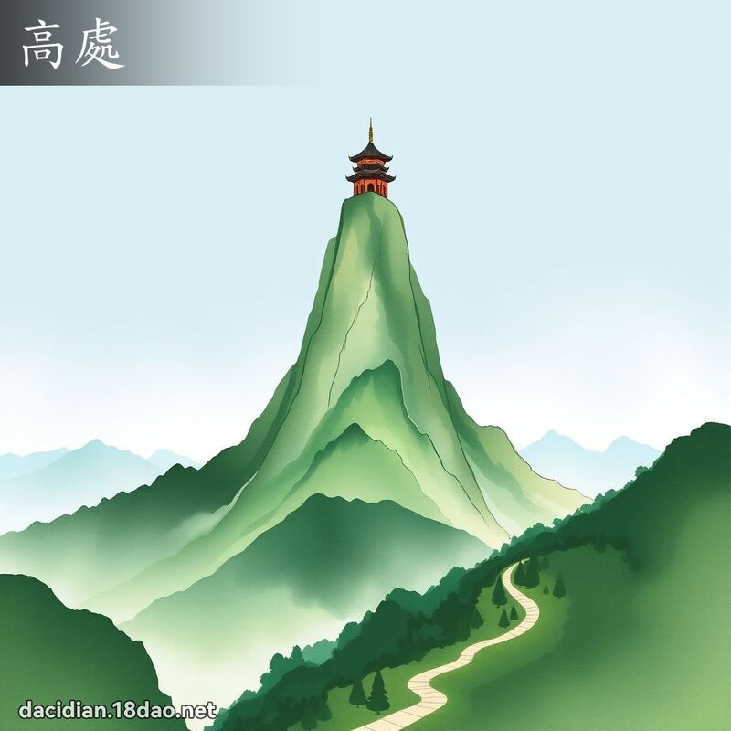 高处 - 国语大辞典配图