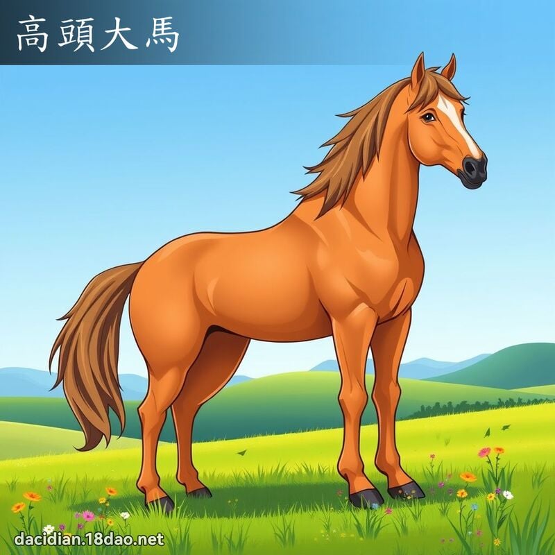 高頭大馬 - 國語大辭典配圖