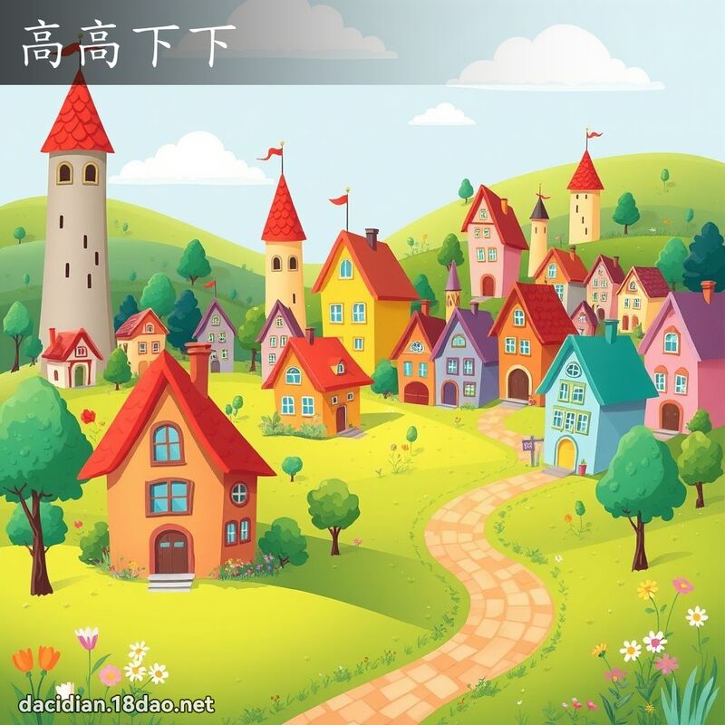 高高下下 - 国语大辞典配图