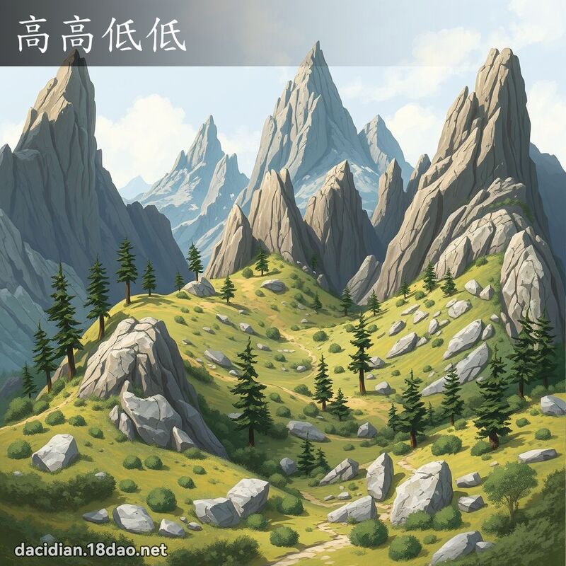 高高低低 - 國語大辭典配圖