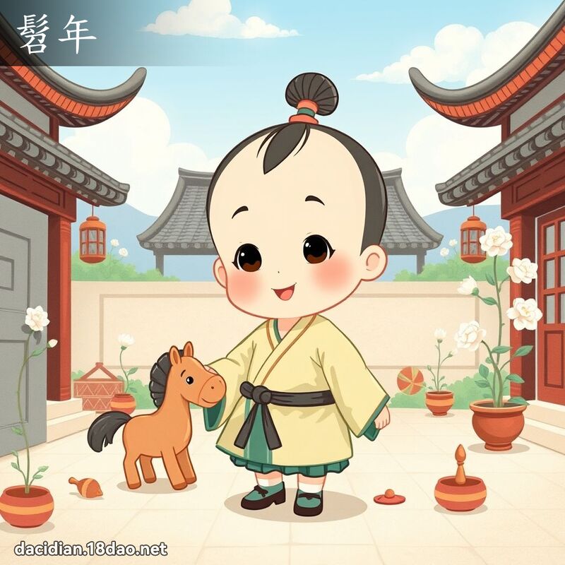 髫年 - 國語大辭典配圖