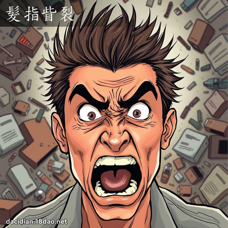 髮指眥裂 - 國語大辭典配圖