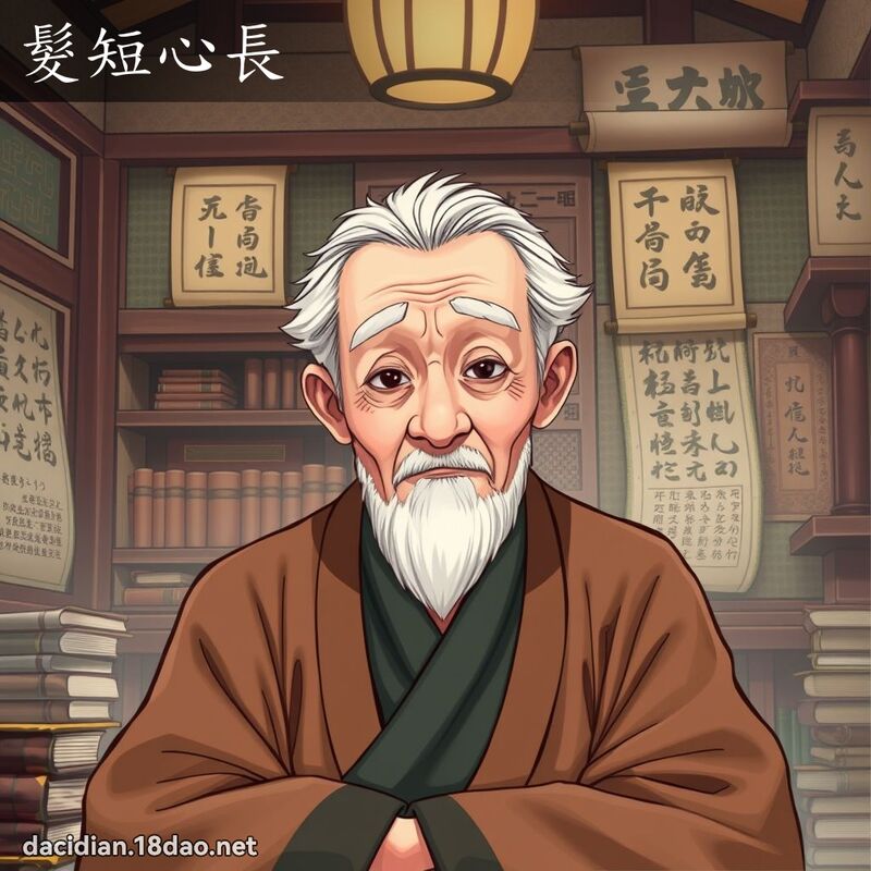 髮短心長 - 國語大辭典配圖
