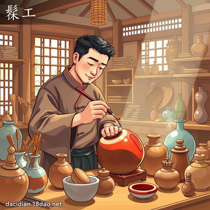 髹工 - 國語大辭典配圖