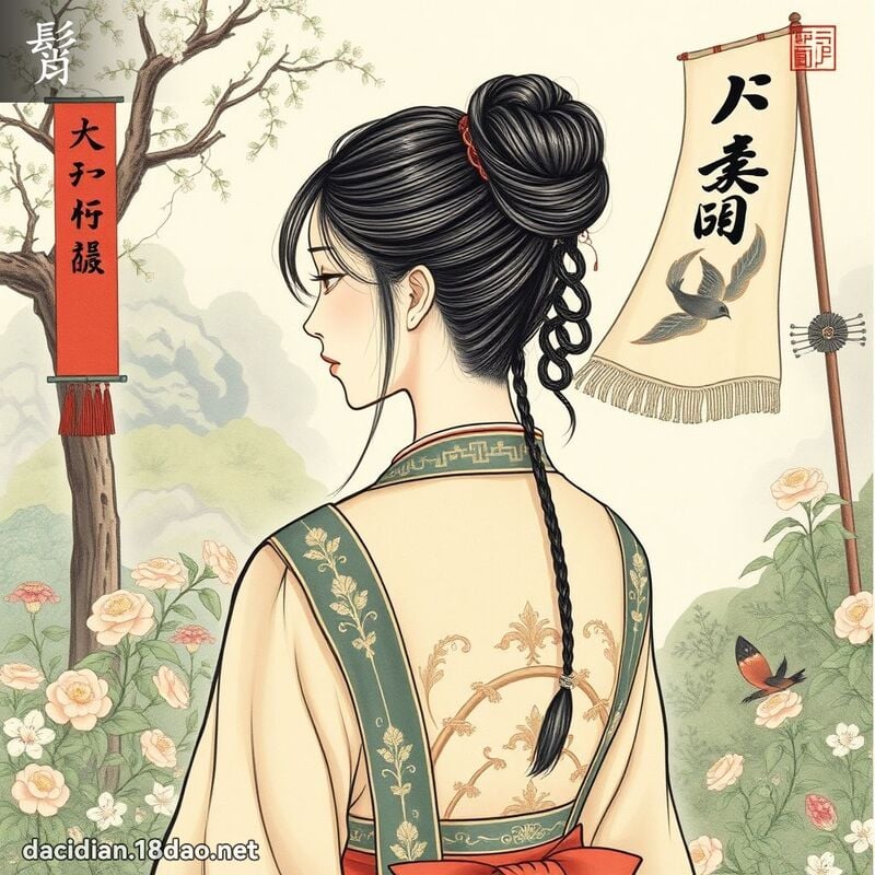髾 - 國語大辭典配圖