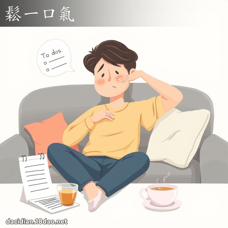 鬆一口氣 - 國語大辭典配圖