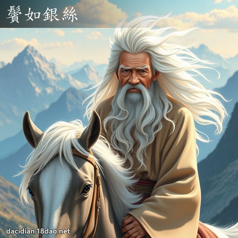 鬢如银丝 - 国语大辞典配图