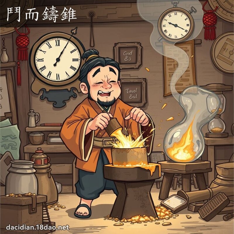 鬥而鑄錐 - 國語大辭典配圖