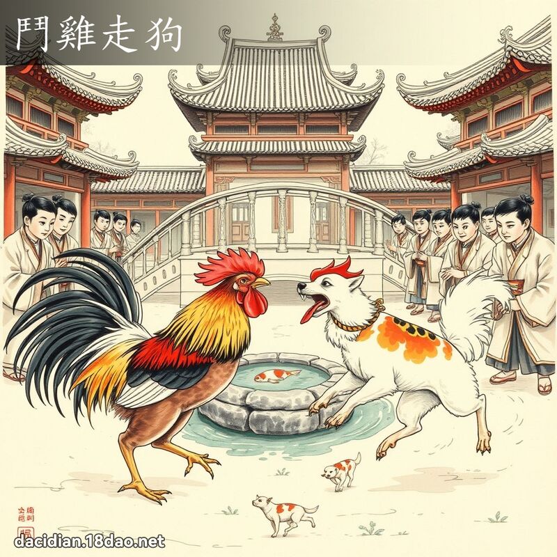 鬥雞走狗 - 國語大辭典配圖