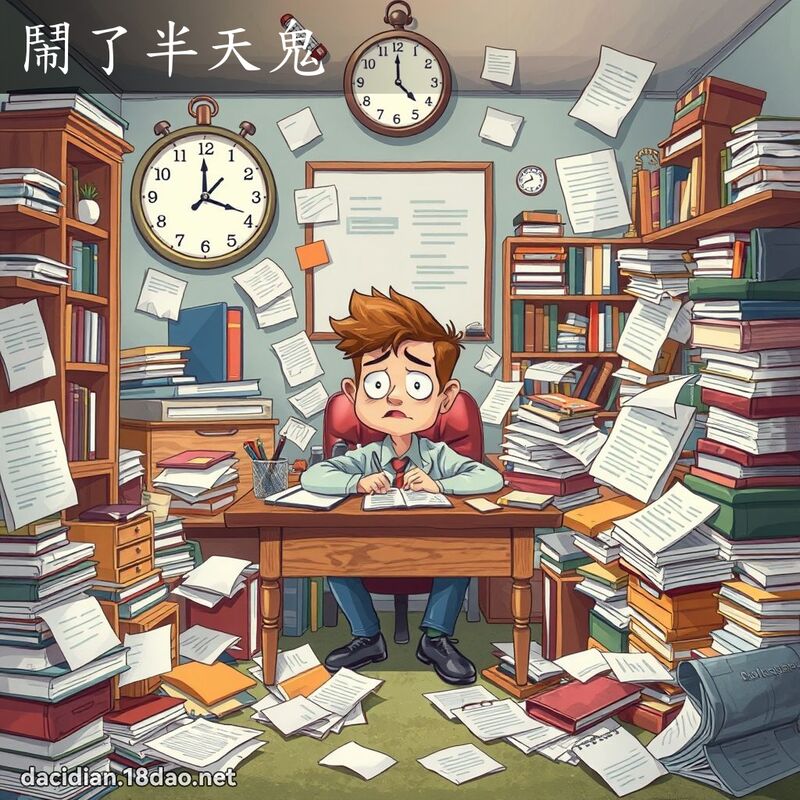 闹了半天鬼 - 国语大辞典配图