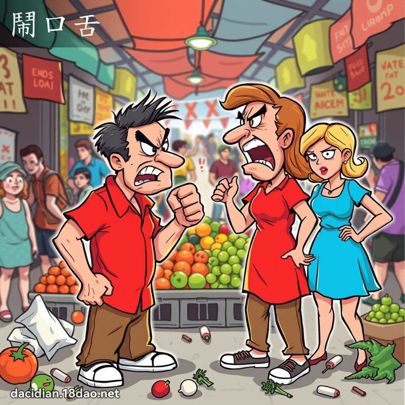 闹口舌 - 国语大辞典配图