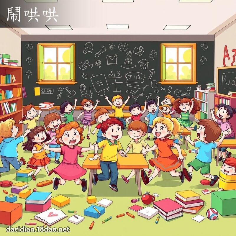 闹哄哄 - 国语大辞典配图