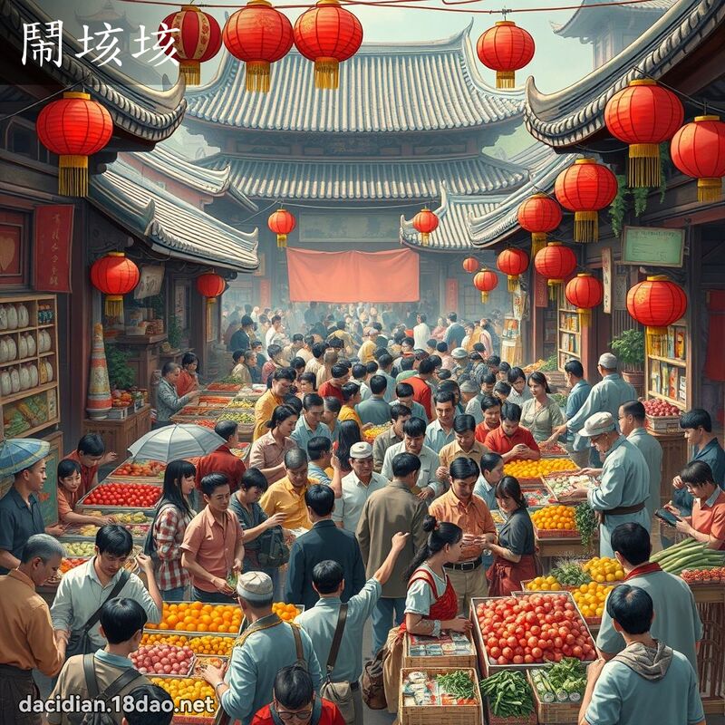 闹垓垓 - 国语大辞典配图