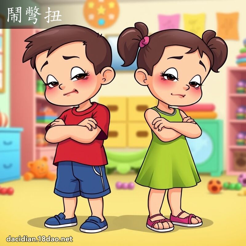 鬧彆扭 - 國語大辭典配圖