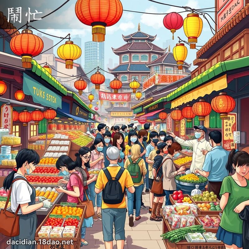 鬧忙 - 國語大辭典配圖