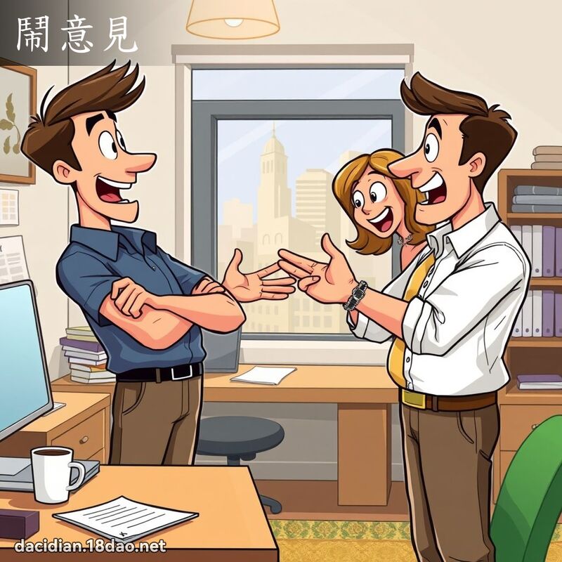 鬧意見 - 國語大辭典配圖