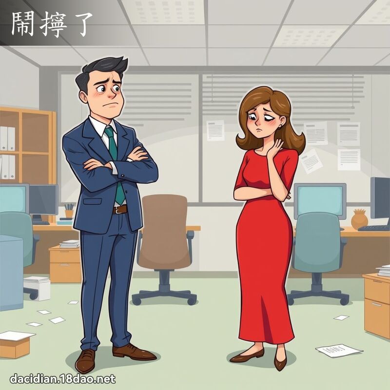 闹拧了 - 国语大辞典配图
