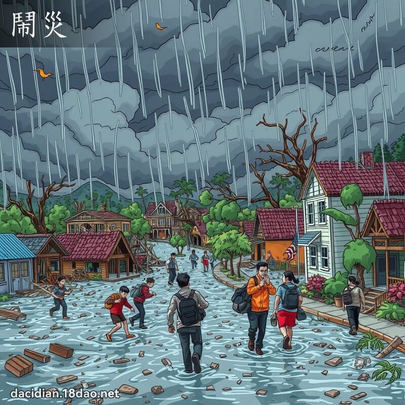 鬧災 - 國語大辭典配圖