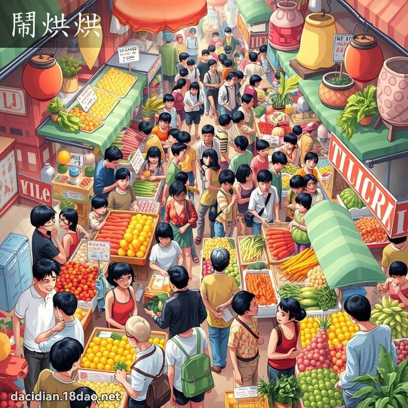 闹烘烘 - 国语大辞典配图