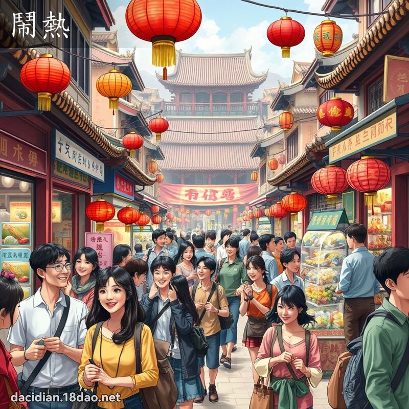 闹热 - 国语大辞典配图