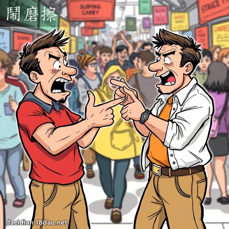 鬧磨擦 - 國語大辭典配圖