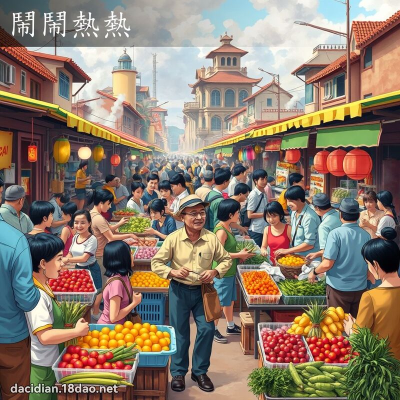 鬧鬧熱熱 - 國語大辭典配圖