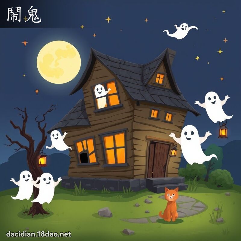 鬧鬼 - 國語大辭典配圖