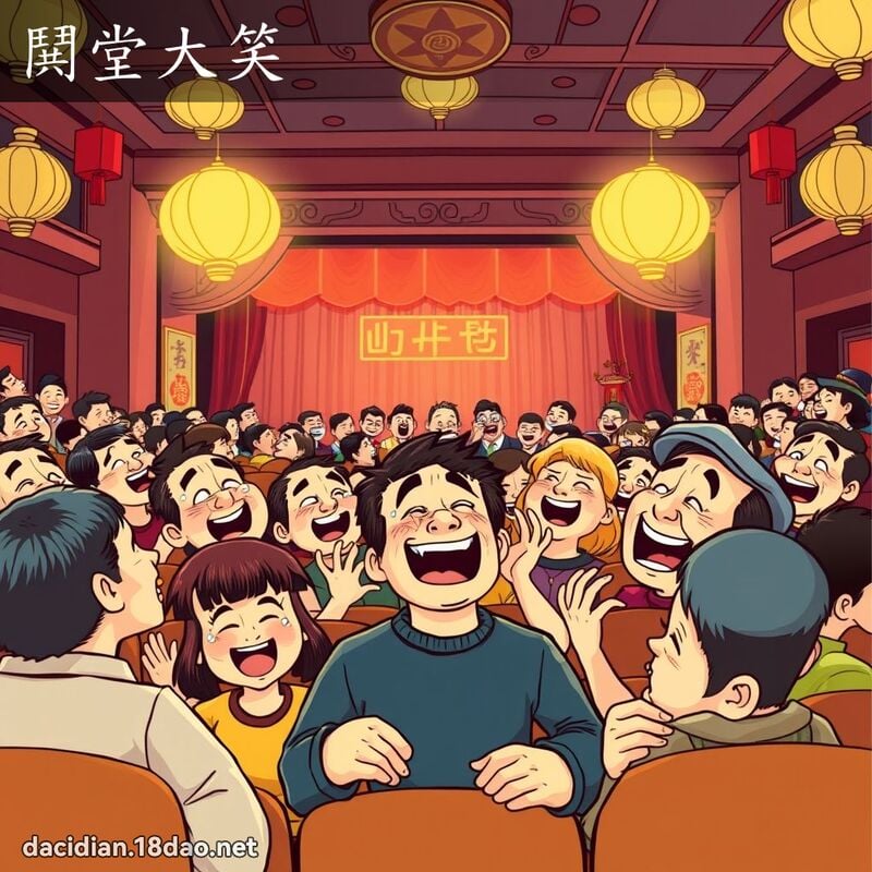 鬨堂大笑 - 國語大辭典配圖
