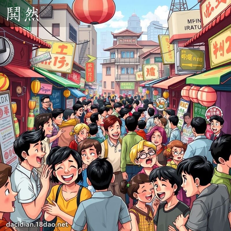 鬨然 - 国语大辞典配图