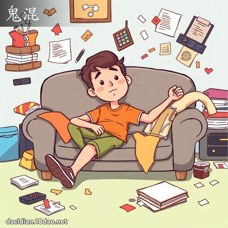 鬼混 - 國語大辭典配圖