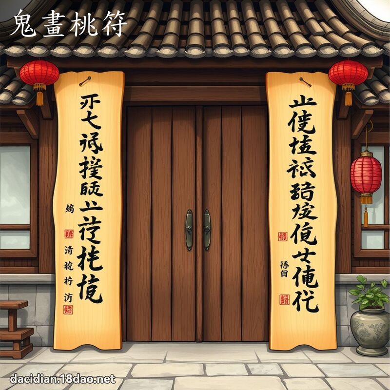 鬼画桃符 - 国语大辞典配图