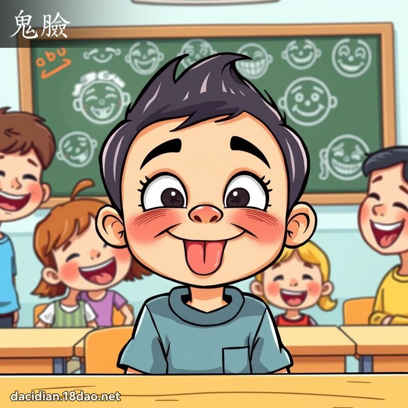 鬼脸 - 国语大辞典配图