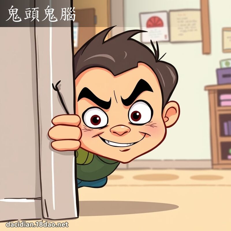 鬼头鬼脑 - 国语大辞典配图