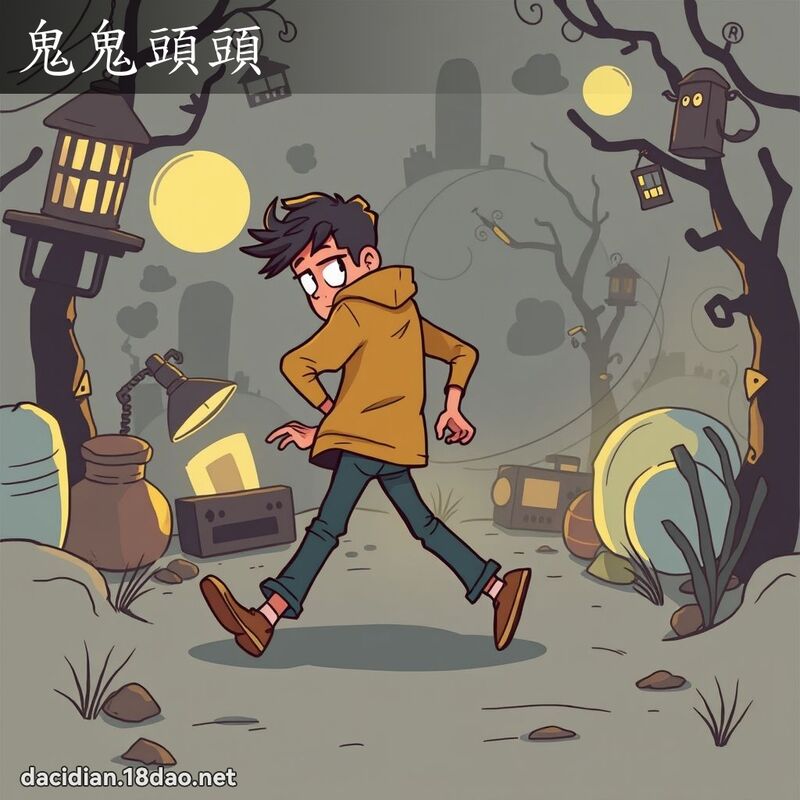 鬼鬼頭頭 - 國語大辭典配圖