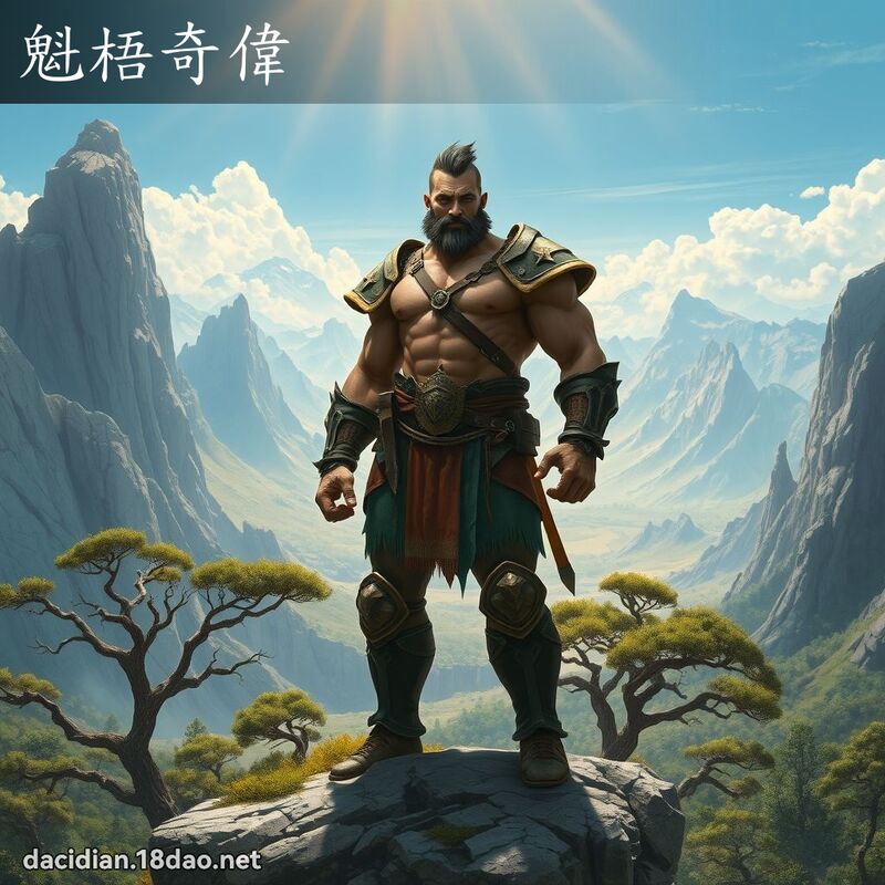 魁梧奇偉 - 國語大辭典配圖