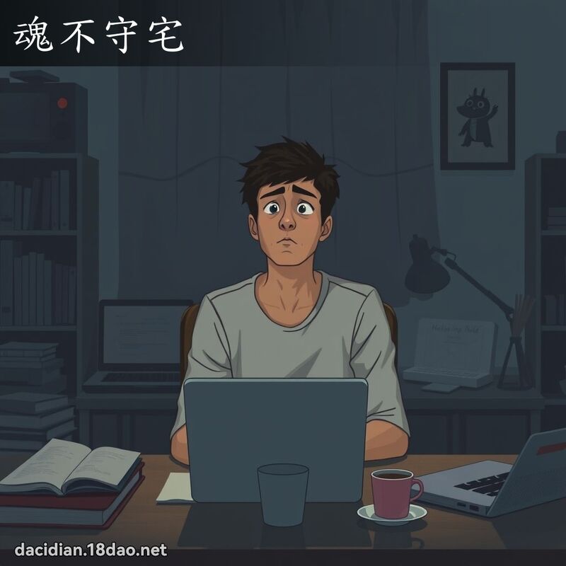 魂不守宅 - 國語大辭典配圖