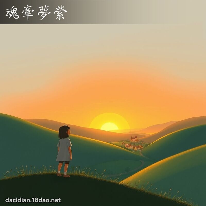 魂牵梦縈 - 国语大辞典配图