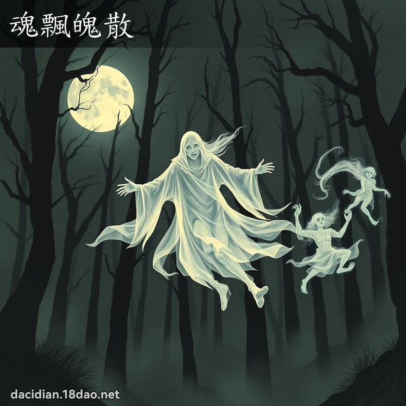 魂飄魄散 - 國語大辭典配圖